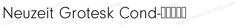Neuzeit Grotesk Cond字体转换